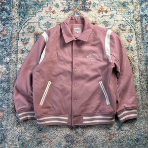 Marithe & Francois Gribaud Pink Wool Varsity Jacket Large